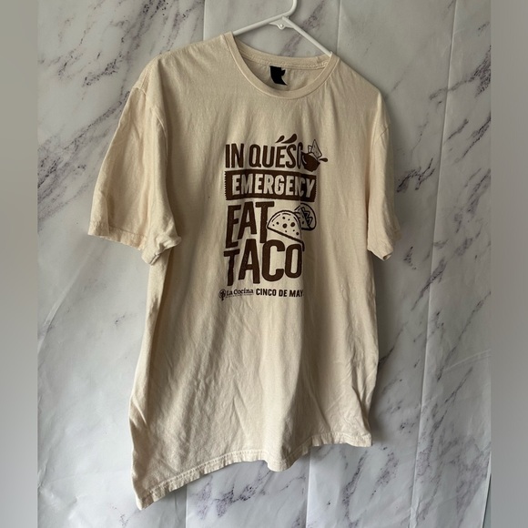 IN QUESO EMERGENCY EAT TACOS CINCO DE MAYO T-SHIRT MENS LARGE - Picture 3 of 8